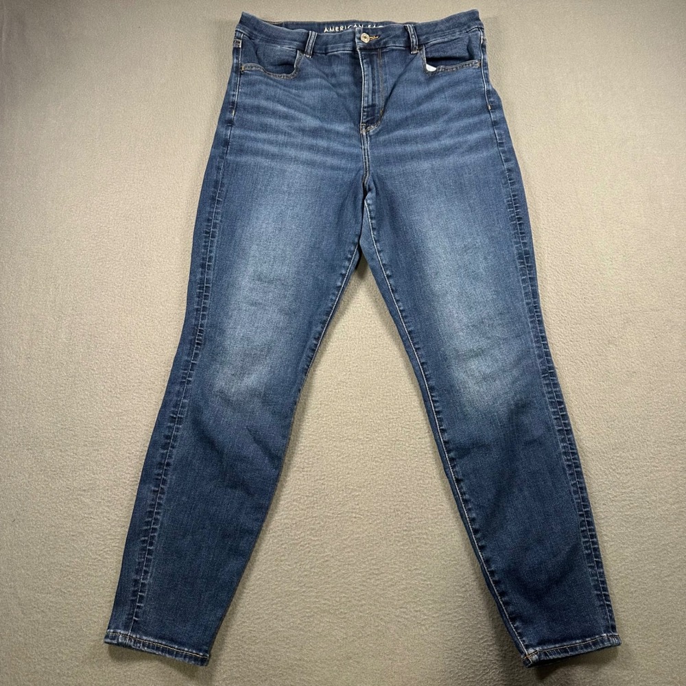 American Eagle Next Level Stretch Skinny Jeans Womens 14 Regular Blue Denim